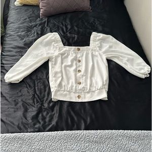 White button blouse size medium used